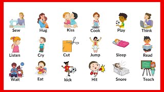 50 Common Action Words and Verbs in English With Pictures  List Of Action Verb for Beginner [upl. by Lomaj]