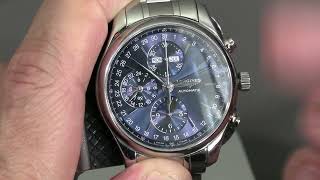 Setting the time and date on the Longines Moonphase Calendar Chronograph [upl. by Celik]