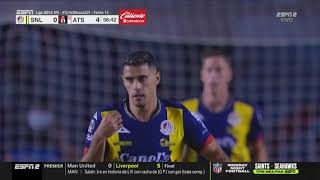 Gol de Germán Berterame  San Luis 14 Atlas  Liga BBVA MX  Grita México A21  Jornada 15 [upl. by Yreneh]