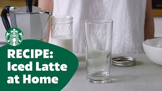 Recipe Iced Latte At Home [upl. by Nitsraek689]