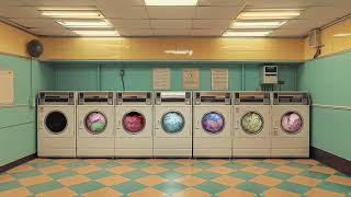 Laundromat launderette live screensaver wallpaper with laundry washing machine white noise for sleep [upl. by Solitta]