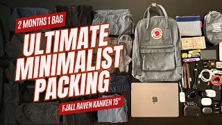 Fjällräven Kanken 15  ULTIMATE MINIMALIST PACKING  2 Months in 1 Bag [upl. by Dyl]