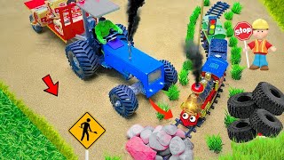 Diy tractor miniature hand pump livestream  TRANSPORTING PIXAR CARS amp JOHN DEERE vs TRACTORS [upl. by Menendez]