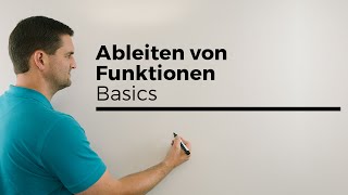 Ableitung Ableiten von Funktionen Basics Grundlagen Differenzieren  Mathe by Daniel Jung [upl. by Neved]