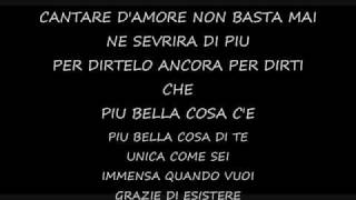 Eros Ramazzotti  Piu Bella Cosa  LYRICS [upl. by Deeann]