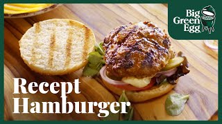 Homemade hamburgers maken  Big Green Egg [upl. by Brunhilda]