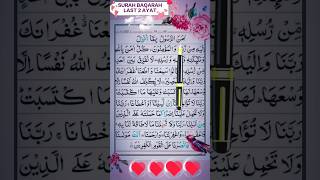 Surah Baqarah Last 2 Ayat Beautiful Recitation quran surah shorts [upl. by Astrea]