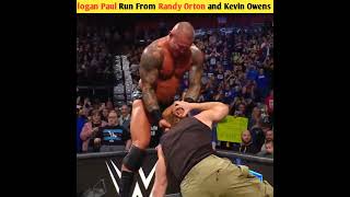 Logan Paul runs away from Randy Orton shorts wwe [upl. by Carrel]