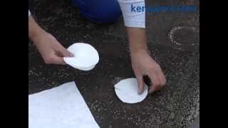 Fleece cuttings for waterproofing of corners with KEMPEROL [upl. by Llib]