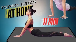 11 MIN UPPER BODY TONED ARMS AND BACK pilates workout [upl. by Amairam296]