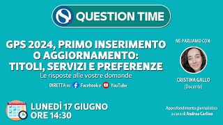 GPS 2024 primo inserimento o aggiornamento titoli servizi e preferenze [upl. by Nichani535]