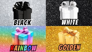 Choose Your Gift from 4 🎁😍🖤🤍🌈👑 4 gift box challenge  4giftbox pickonekickone wouldyourather [upl. by Nuawtna]