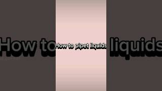 How to pipette liquids chemistry chemistryinsights funny [upl. by Watson]