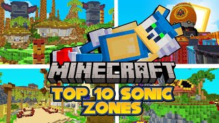 TOP 10 Builds in the SONIC THE HEDGEHOG Minecraft World [upl. by Einehpets]