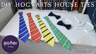 DIY HOGWARTS HOUSE TIES  WIZARDING WORLD CRAFT [upl. by Ecaroh]