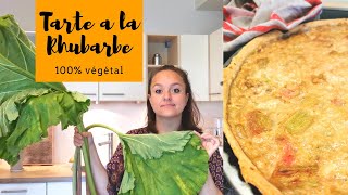 Tarte à la rhubarbe vegan  recette pâte brisée Sans œufs sans lait [upl. by Mahda]