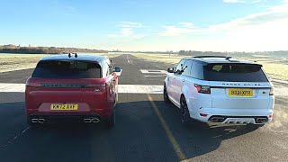 DRAG RACE 2023 V8 RANGE ROVER SPORT VS RANGE ROVER SPORT SVR [upl. by Costin]