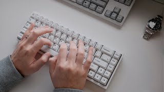 Akko Lavender Purple Switches Typing Test Unlubed vs Lubed [upl. by Oralie]