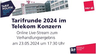 Vorstellung des Verhandlungsergebnisses der Tarifverhandlung Tarifrunde Telekom 2024 TRT2024 [upl. by Terina]