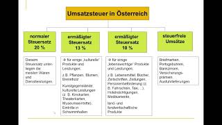 Die Umsatzsteuer in Österreich [upl. by Deuno]