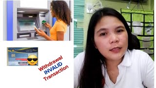 ATM withdrawal INVALID transaction  Pagibig Loan [upl. by Carbrey37]