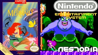 Disneys The Little Mermaid 1991 Nintendo Entertainment System NES Gameplay in HD Nestopia [upl. by Annaik]