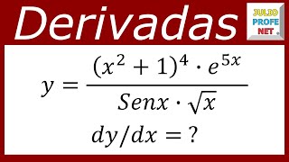 DERIVACIÓN LOGARÍTMICA  Ejercicio 2 [upl. by Lennor665]