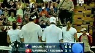 Federer amp Mirka vs Hewitt amp Molik  part 8 [upl. by Yreffoeg]