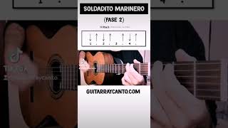 Soldadito Marinero Tutorial de guitarra acordesguitarra [upl. by Kcirreg]