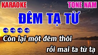 Đêm Tạ Từ Karaoke Tone Nam  Am  Karaoke 9999  Beat Mới [upl. by Dielle125]