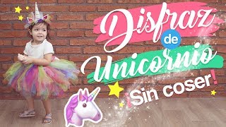 DIY DISFRAZ DE UNICORNIO 🦄 FÁCIL SIN COSER🦄 UNICORN COSTUME [upl. by Solly]