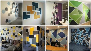 2022 Geometric wall painting ideas  Geometric design with paint  Modern Home Interior [upl. by Suoirrad]