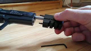 NV002 Changing the front sight on a Walther CP88 Competition CO2 air pistol [upl. by Sandor]