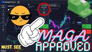 5 Second Strategy  Pocket Option Live Account Update Ep02  MAGA Approved HFX TRADING [upl. by Nitsug495]