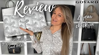 GOYARD SAINT SULPICE CARD HOLDER  2 year review  wear amp tear update  worth it  Lesley Adina [upl. by Hubble]