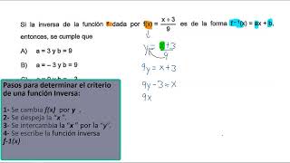 🤔29 Cómo Hallar el criterio de una Función INVERSA 🔢 Bachillerato [upl. by Mcferren]