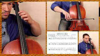 ODE TO JOY on Cello in C Major EASY for Beginners [upl. by Yentruok]