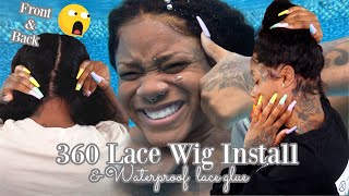 360 full lace wig install  The best lace glue thats ✨WATERPROOF✨   IN DEPTH  Laurasia Andrea [upl. by August957]