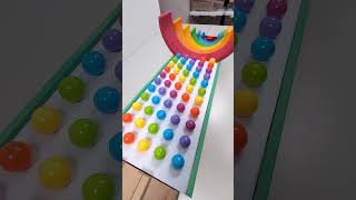 marble Run Race ASMR 102 Wooden Wave Course Colorful Marbles marblerun marblerunrace asmr [upl. by Ilyah869]