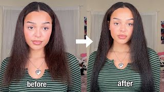 NATURAL STRAIGHY EXTENSIONS STEP BY STEP  CURLSQUEEN [upl. by Alatea]