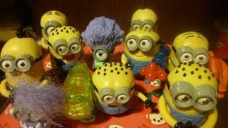 Despicable Me 2 Happy meal toys complete hungarian set McDonalds Gru Minions [upl. by Kama]