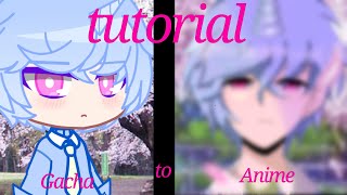 How to draw your gacha character to anime •tutorial• [upl. by Arrehs722]