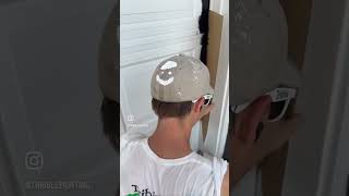 Painting a garage door with Tricorn Black by sherwinwilliams [upl. by Odrarej]