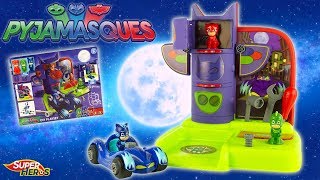 PYJAMASQUES Quartier Général à Construire PJ Masks DIY Playset Jouets Toy Review Noel 2018 Smoby [upl. by Ativet]