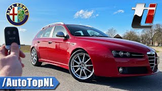 Alfa Romeo 159 SW 32 V6 REVIEW on AUTOBAHN NO SPEED LIMIT by AutoTopNL [upl. by Klapp]