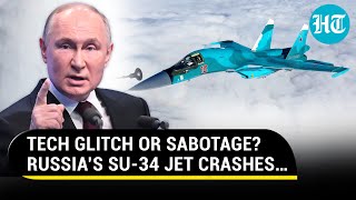 Amid Raging Ukraine War Russian Su34 Bomber Crashes In North Caucasus Killing 2 Pilots  Watch [upl. by Oinolopa830]