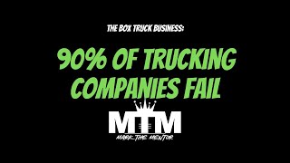 The Box Truck Business Why 90 Of Trucking Companies Fail [upl. by Yelram]