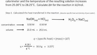 Using Calorimetry to Calculate Enthalpies of Reaction  Chemistry Tutorial [upl. by Lucania]