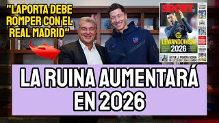 CAOS EN BARCELONA LEWANDOWSKI SANGRARÁ AL CLUB Y LE PIDEN A LAPORTA QUE ROMPA CON EL REAL MADRID [upl. by Gordie630]