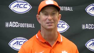 NC State 24 Clemson 17 Dabo Swinney postgame intro [upl. by Ateekan]